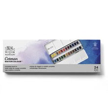 Load image into Gallery viewer, W&N Cotman Water Colours Metal Sketchers Box - 24 Half Pans