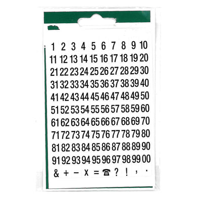 1-99 Number Stickers