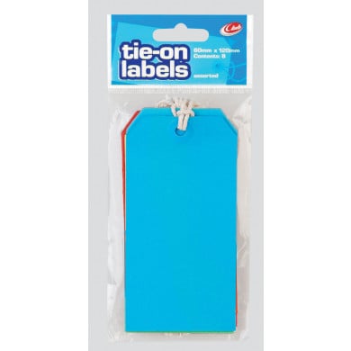 Multi-coloured Tie-on Labels 60mm x 120mm