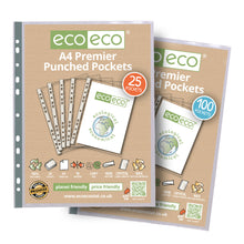 Load image into Gallery viewer, Premier A4 100% Recycled Punched Pockets