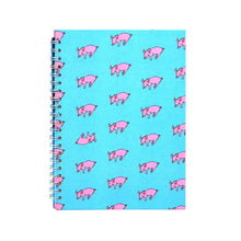 Load image into Gallery viewer, Pink Pig Sketchbook A4 - Patterned Pigs