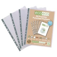 Load image into Gallery viewer, Premier A4 100% Recycled Punched Pockets