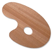 Wooden Oval Hook Shape Palette  12" x 10"