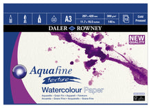 Load image into Gallery viewer, Jumbo Aquafine Texture Watercolour Pad