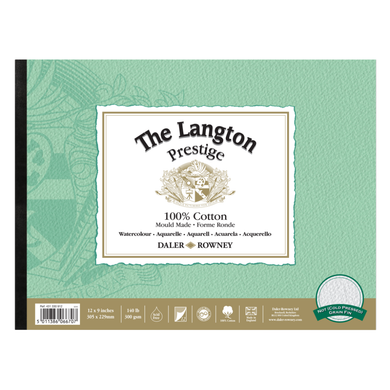 Langton Prestige Watercolour Pad NOT (Cold Pressed) 12x9