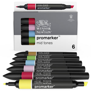 Winsor & Newton Promarker 6 Mid Tones