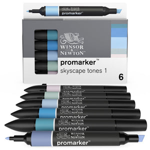 Winsor & Newton Promarker 6 Skyscape Tones 1