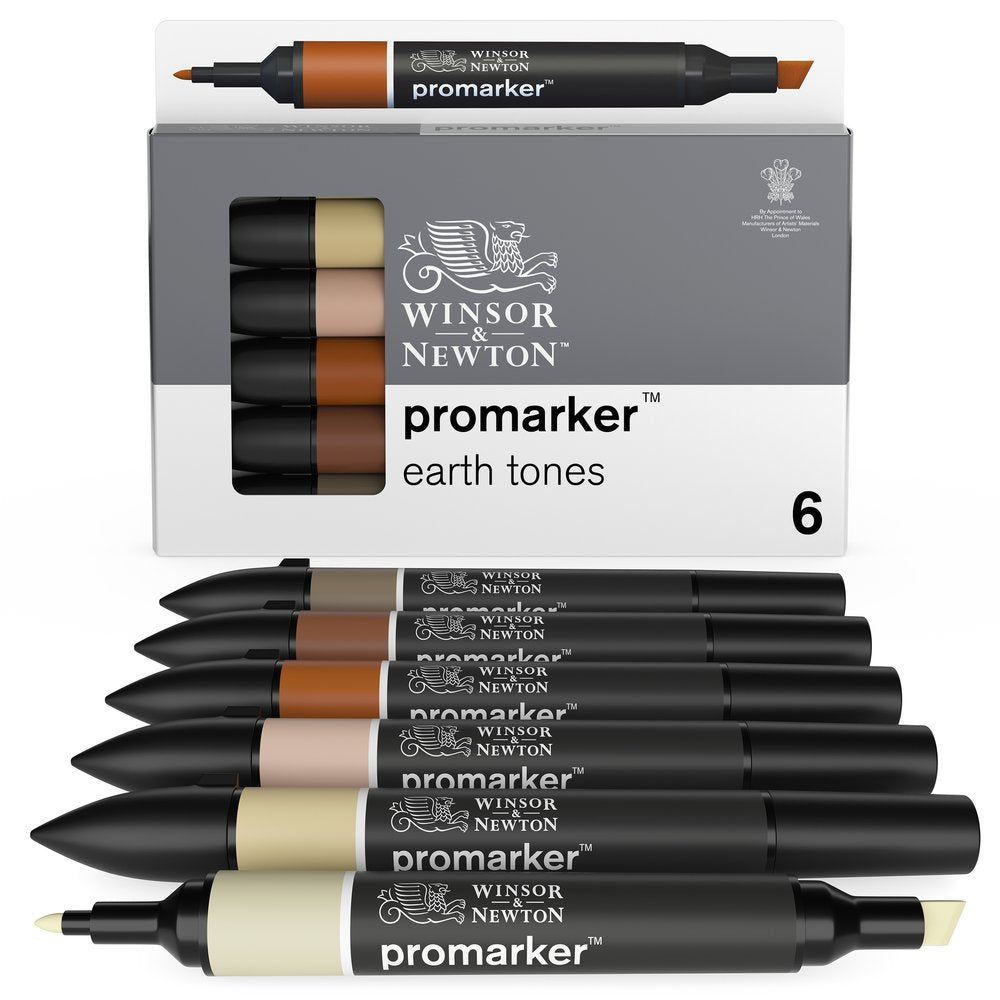 Winsor & Newton Promarker 6 Earth Tones