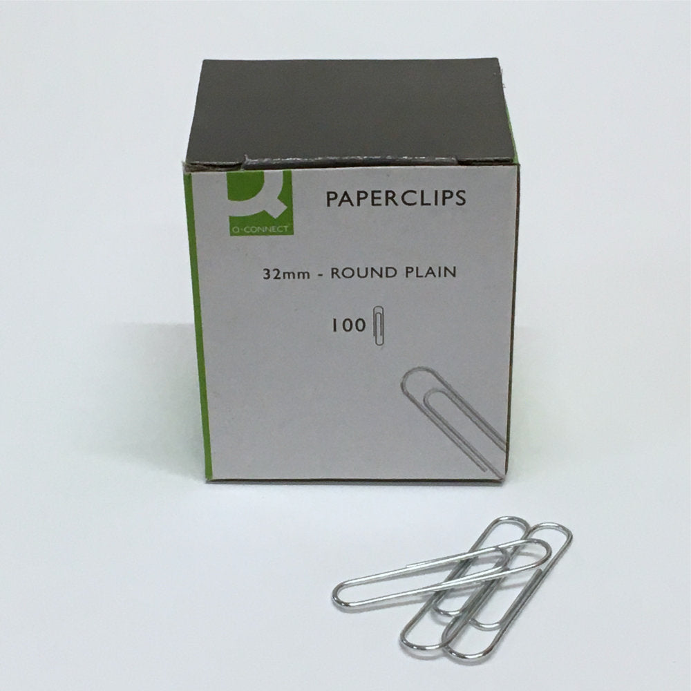 Paper Clips - 32mm Plain  Pack 100 x 10 (1000)