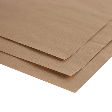 Brown Ribbed Kraft Paper pack 10