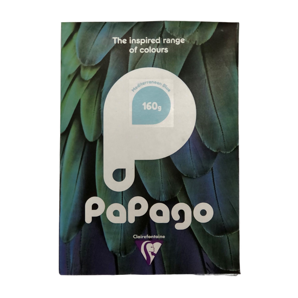 Papago A4 160gsm Mediterranean Blue Paper