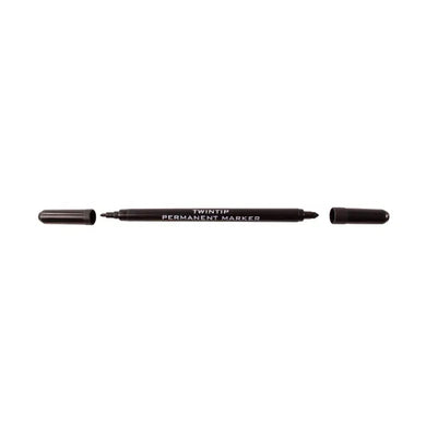 Twin Tip Black Permanent Marker
