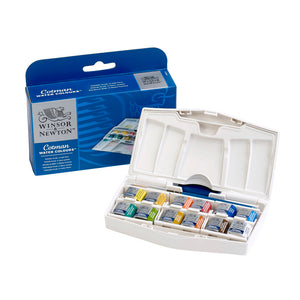 Cotman Water Colours Pocket Plus 12 Half Pan Set