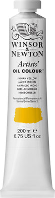 W&N Artists' Oil Colour 200ml Tube Indian Yellow