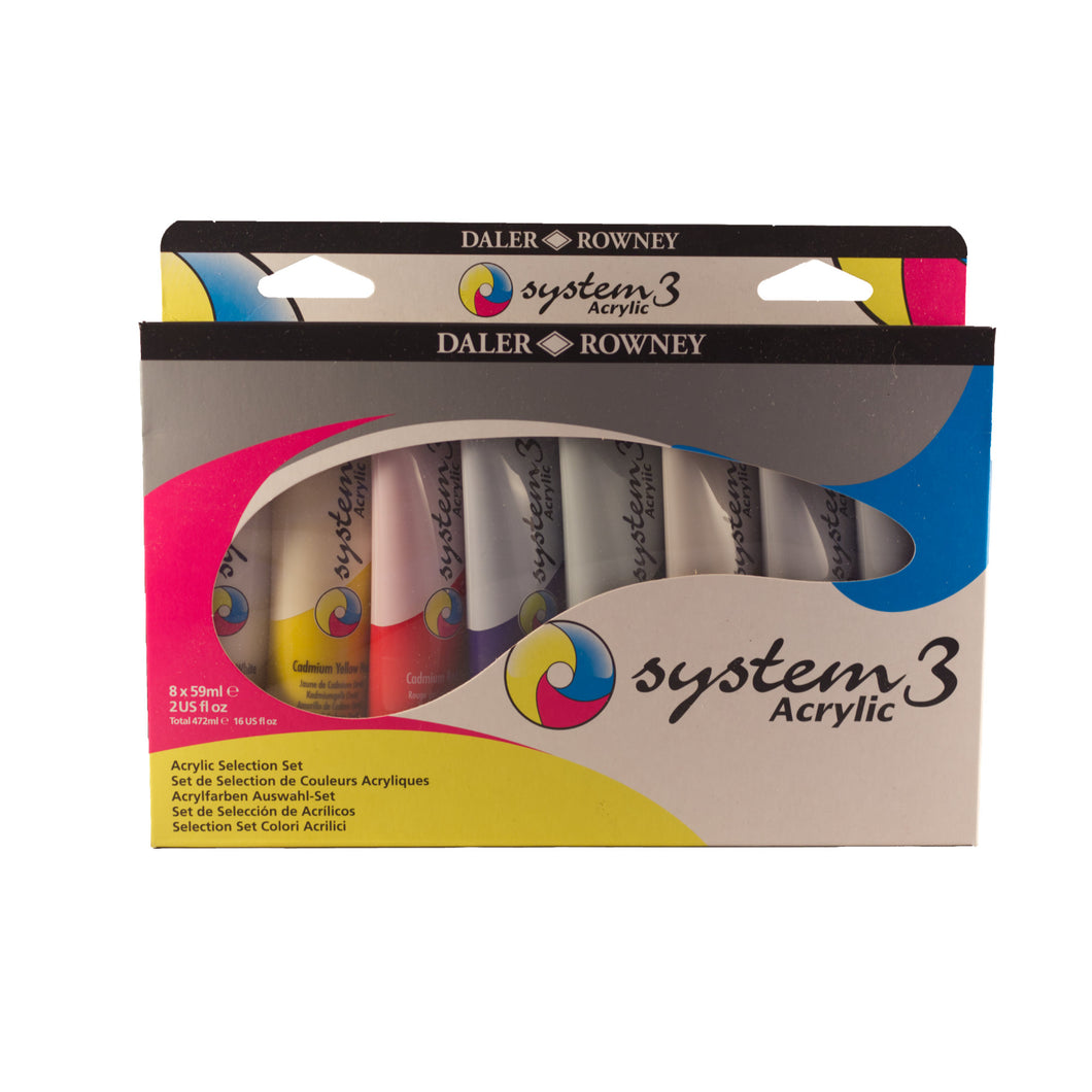 System 3 Acrylic Selection Set 8x59ml Tubes