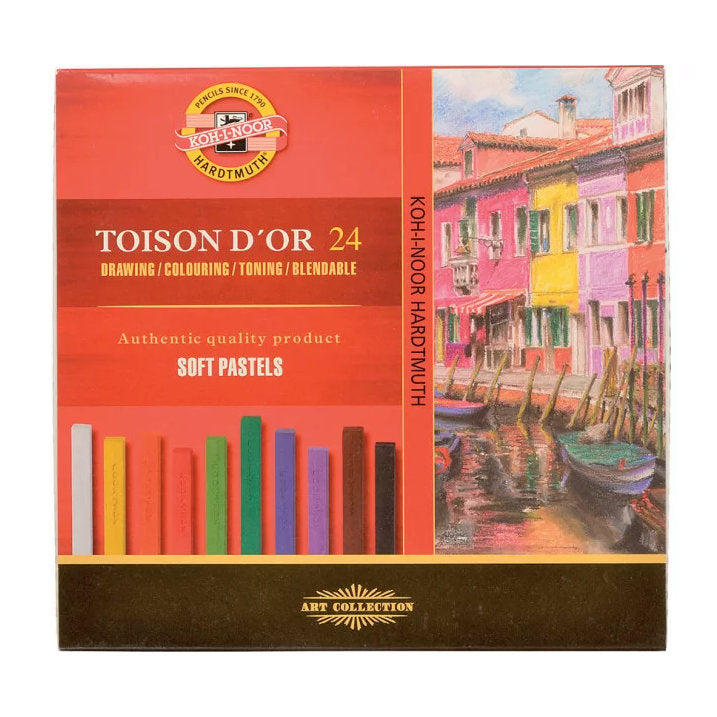 Koh-I-Noor Toison D'Or Soft Square Pastels - Set of 24