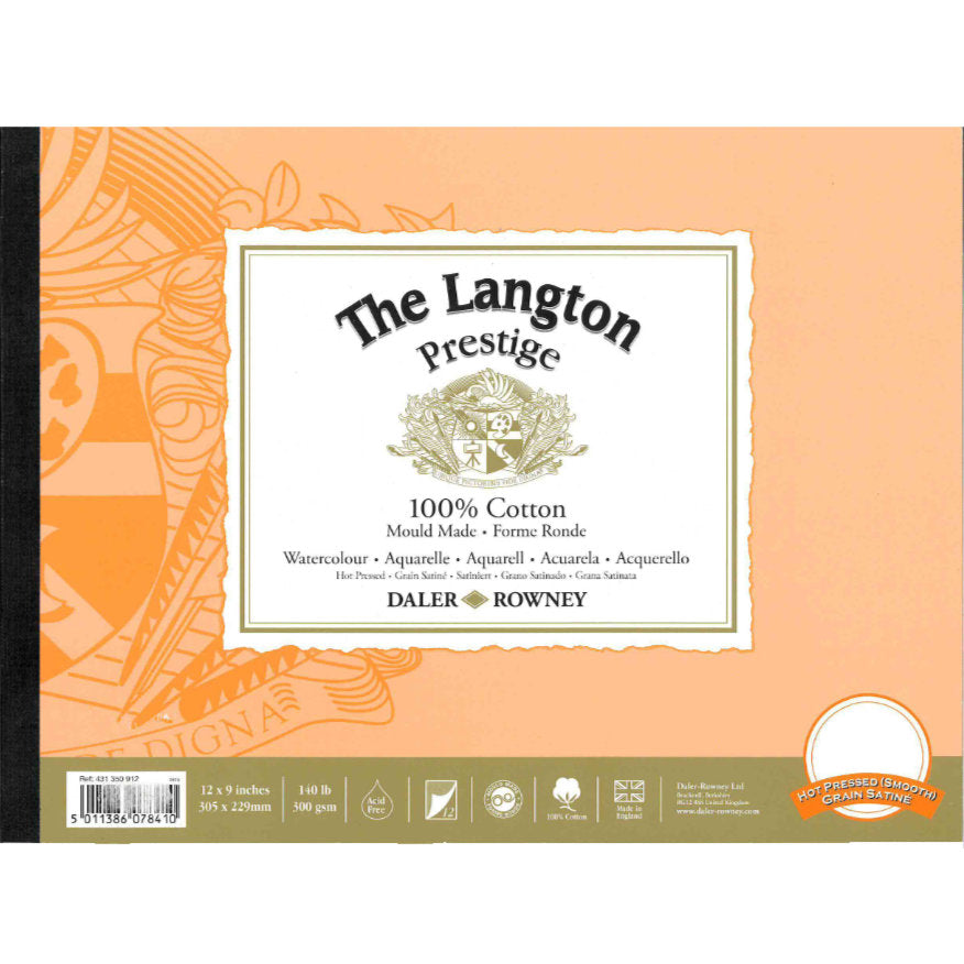 Langton Prestige Watercolour Pad HP 12x9