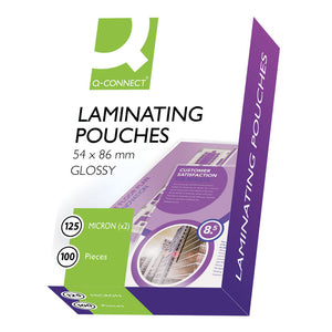 Laminating Pouches 54x86mm Glossy