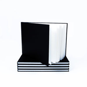 A4 Landscape Black Cloth Hardbacked Sketchbook 92 pages, 140gsm