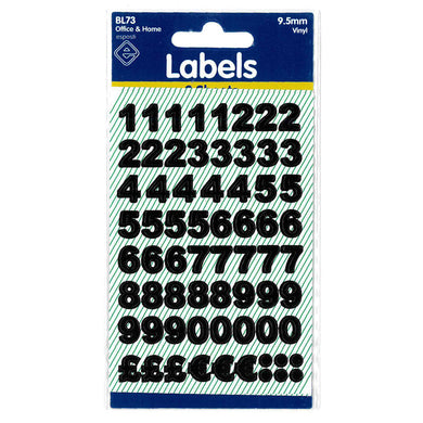 Black Numbers 9.5mm