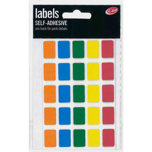 Coloured Rectangle Stickers 12x18mm
