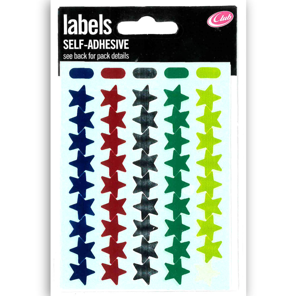 Assorted Coloured Star Stickers