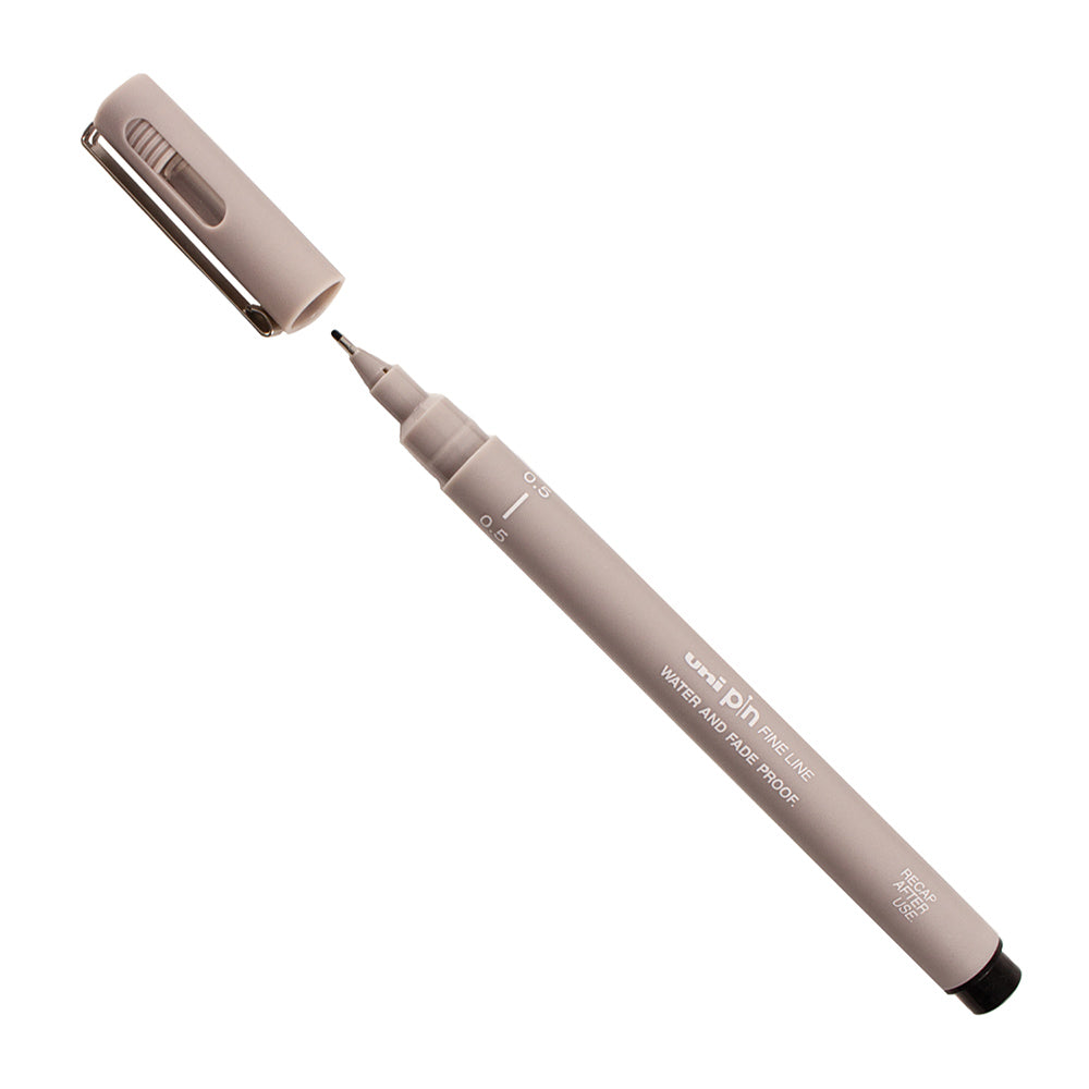 Uni Pin Fineliner Drawing Pen - Light Grey