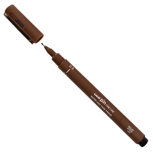 Uni Pin Fineliner Drawing Pen - Sepia