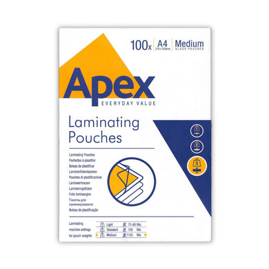 Fellowes Apex A4 Laminating Pouch 2x125mic