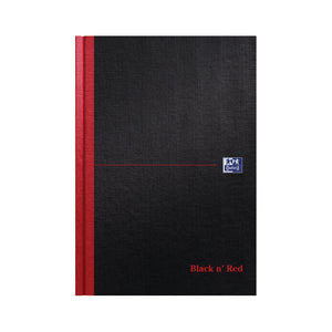 Oxford Black N' Red A5 Hardback Casebound Notebook Ruled 192 Page