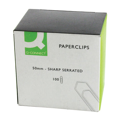 Paper Clips - 50mm Sharp Serrated Pack 100