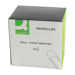 Paper Clips - 50mm Sharp Serrated Pack 100