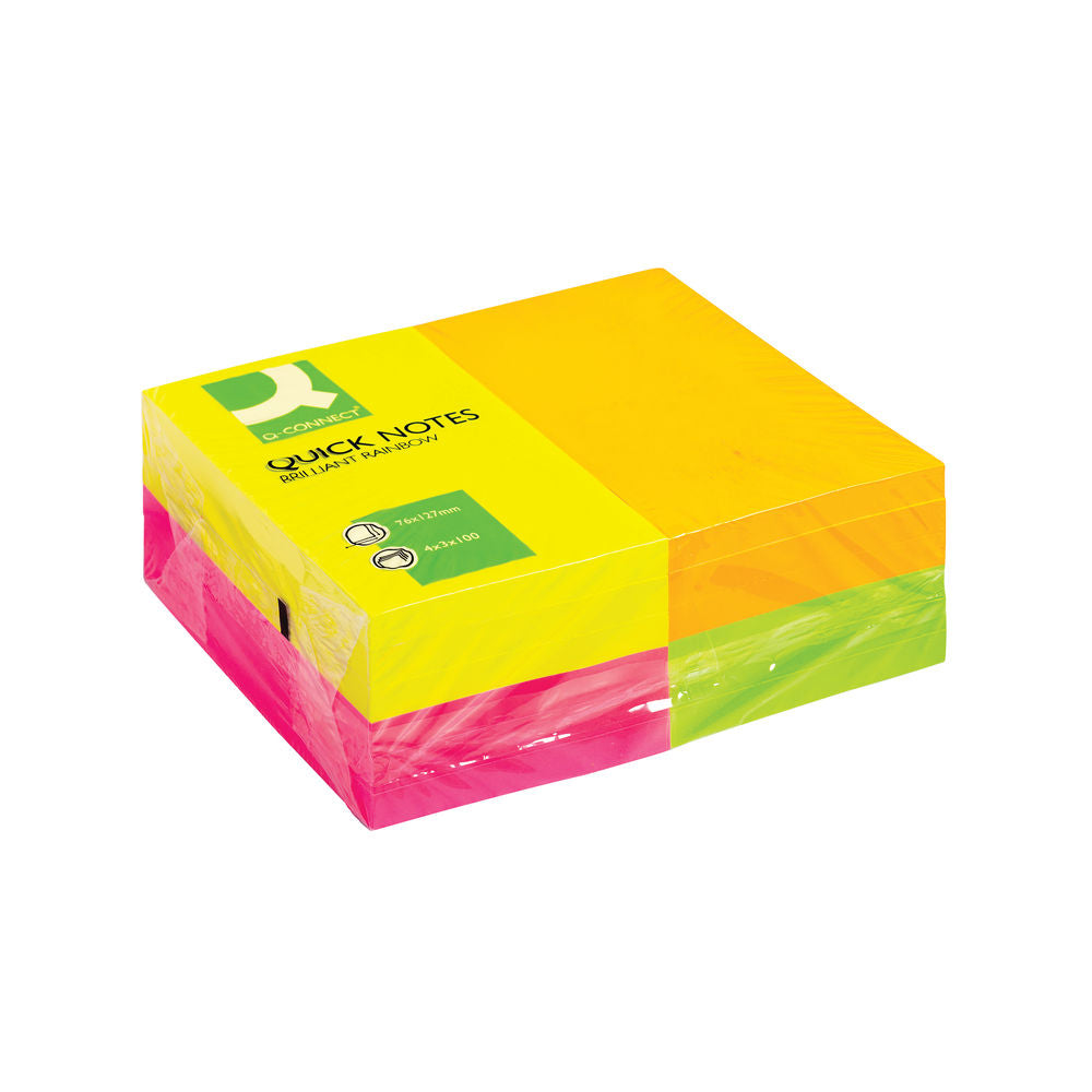 Quick Notes 76x127mm Neon Pack 12