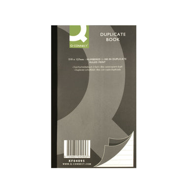 Q Connect Carbonless Feint Duplicate Book 210x127mm