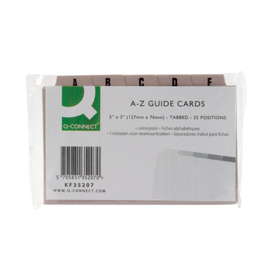 Guide Card 5x3 Inch A-Z Buff