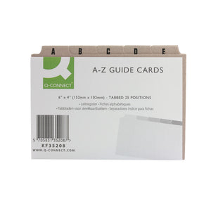 Guide Card 6"x4" (152x102mm) A-Z Buff