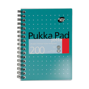 Pukka Pad Ruled Wirebound Mettalic Jotta Notepad 200 Pages A6