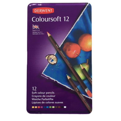 Derwent Coloursoft Tin of 12 Pencils