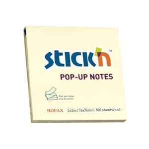 Pop Up Sticky Notes 76x76mm Yellow Pack 12