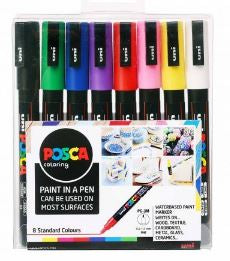 Posca Pens Medium 3M Set of 8 standard colours